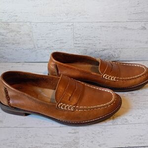 Sperry Seaport Brown Leather Penny Loafers Women's Size 6